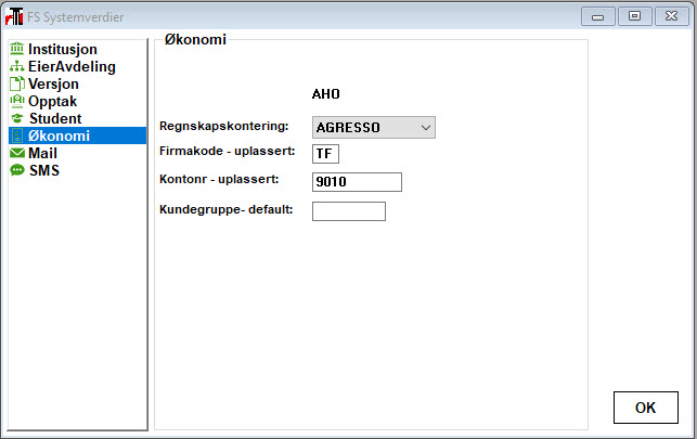 FS Systemverdier og økonomi