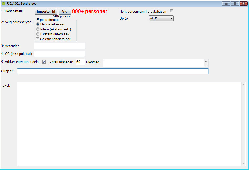 FS214.001 Send e-post