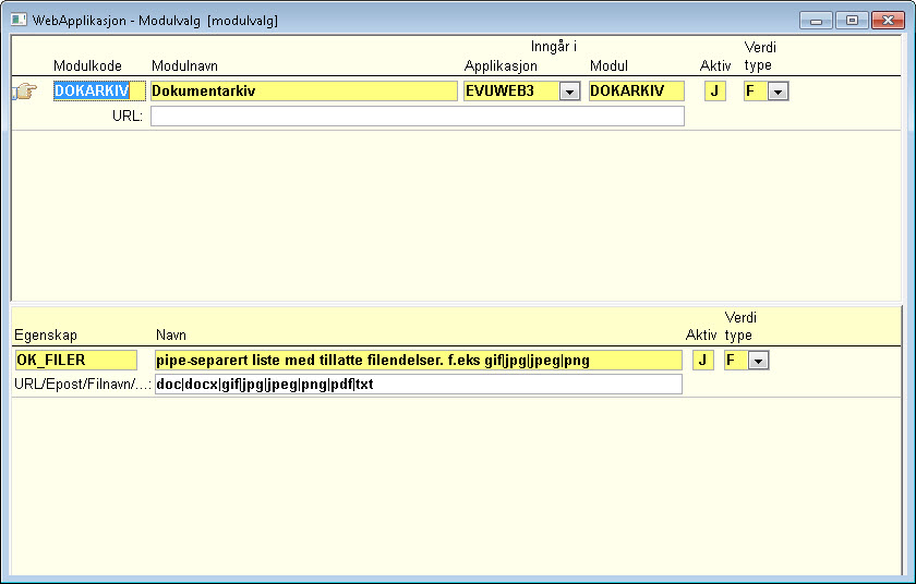 Modulegenskap OK_FILER