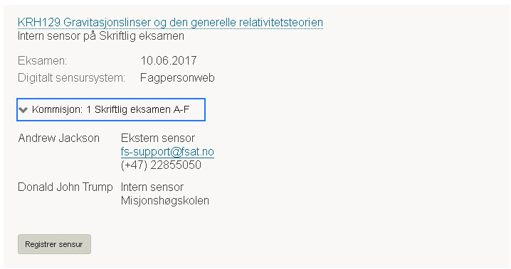 Kommisjon med kontaktinformasjon