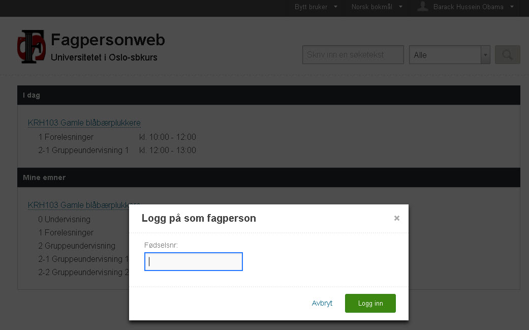 Oppgi fødselsnummer