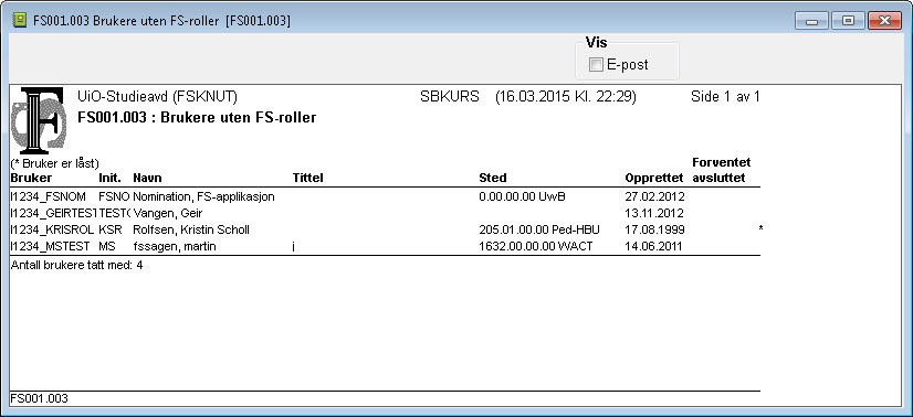 FS001.003 Brukere uten FS-roller