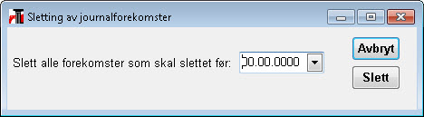 Sletting av journalforekomster
