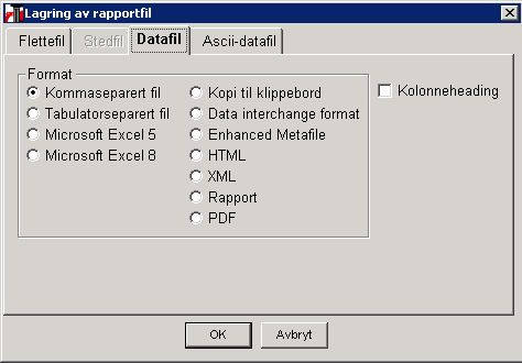 Dialog for å lagre datafil