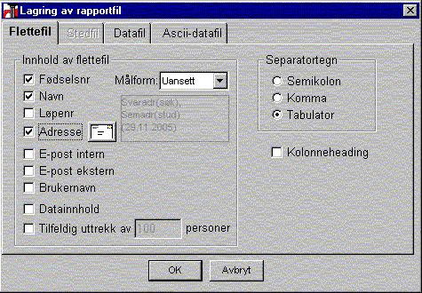 Dialog for å lagre flettefil