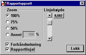 Rapportoppsett