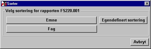 Sorteringsdialog