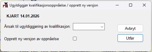 Ugyldiggjør/Lag ny versjon