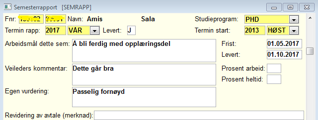 Semesterrapport