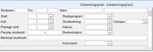 Utdanningsplan, øvre søk