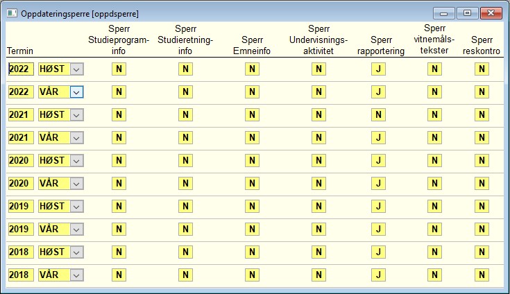 Oppdateringssperre