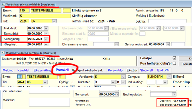 Beregning av kunngjøringsfrist bruker disse datoene