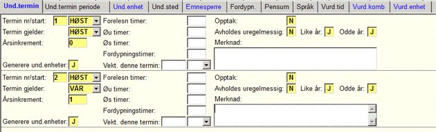 Emne samlebilde - Und.termin