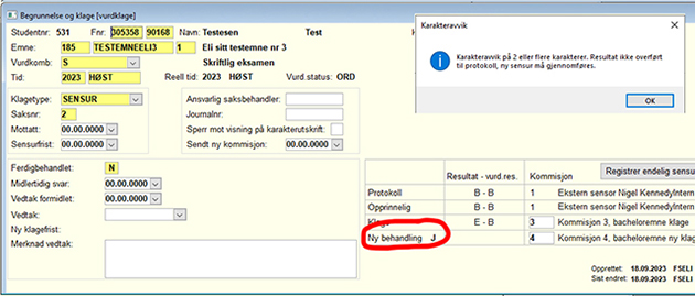 Begrunnelse og klage - ny behandling